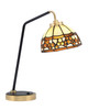 Desk Lamp, Matte Black & New Age Brass Finish, 7" Roman Jewel Art Glass (59-MBNAB-9975)