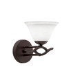 Revo 1 Light Wall Sconce, Dark Granite Finish, 7" White Muslin Glass (141-DG-311)