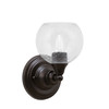 Wall Sconce, Espresso Finish, 5.75" Clear Bubble Glass  (40-ES-4100)