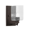 Edge Wall Sconce, Espresso Finish, 4" Square Clear Bubble Glass (1161-ES-530)