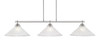 Odyssey 3 Light Bar, Round Fitter, Brushed Nickel Finish, 16" Frosted Crystal Glass (2633-BN-711)