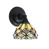 Wall Sconce, Matte Black Finish, 7" Grand Merlot Art Glass (40-MB-9435)