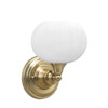 Wall Sconce, New Age Brass Finish, 7" White Muslin Glass (40-NAB-212)