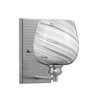 Edge Wall Sconce, Brushed Nickel Finish, 6" Onyx Swirl Glass (1161-BN-4819)