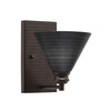 Edge Wall Sconce, Espresso Finish, 7" Black Matrix Glass (1161-ES-4059)