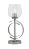 Accent Lamp, Graphite Finish, 6" Smoke Bubble Glass (56-GP-4812)