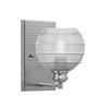 Edge Wall Sconce, Brushed Nickel Finish, 6" Clear Ribbed Glass (1161-BN-5110)