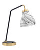 Desk Lamp, Matte Black & New Age Brass Finish, 6.25" Onyx Swirl Glass  (59-MBNAB-4769)