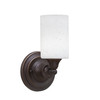 Wall Sconce, Dark Granite Finish, 4" White Muslin Glass (40-DG-310)