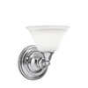 Wall Sconce, Chrome Finish, 7" White Muslin Glass (40-CH-311)