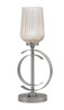 Accent Lamp, Graphite Finish, 5" Silver Textured Glass (56-GP-4253)