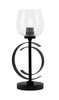 Accent Lamp, Matte Black Finish, 6" Clear Bubble Glass (56-MB-4810)
