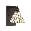 Edge Wall Sconce, Espresso Finish, 7" Sandhill Art Glass (1161-ES-9115)