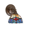Wall Sconce, Bronze Finish, 7" Sierra Art Glass (40-BRZ-9355)