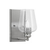 Edge Wall Sconce, Brushed Nickel Finish, 5" Clear Bubble Glass (1161-BN-210)