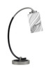 Desk Lamp, Graphite & Matte Black Finish, 4" Onyx Swirl Glass (57-GPMB-3009)