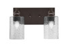 Edge 2 Light Bath Bar, Espresso Finish, 4" Smoke Bubble Glass (1162-ES-3002)