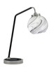 Desk Lamp, Graphite & Matte Black Finish, 5.75" Onyx Swirl Glass (59-GPMB-4109)