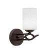 Revo 1 Light Wall Sconce, Dark Granite Finish, 4" White Muslin Glass (141-DG-310)