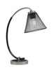 Desk Lamp, Graphite & Matte Black Finish, 7" Matte Black Cone Mesh Metal Shade (57-GPMB-805)