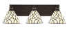 Edge 3 Light Bath Bar, Espresso Finish, 7" Sandhill Art Glass  (1163-ES-9115)