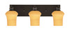 Edge 3 Light Bath Bar, Espresso Finish, 5.5" Zilo Cayenne Linen Glass  (1163-ES-680)