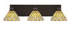 Edge 3 Light Bath Bar, Espresso Finish, 7" Starlight Art Glass (1163-ES-9415)
