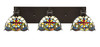 Edge 3 Light Bath Bar, Espresso Finish, 7" Earth Star Art Glass (1163-ES-9365)