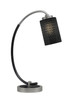 Desk Lamp, Graphite & Matte Black Finish, 4" Black Matrix Glass (57-GPMB-4069)