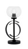 Accent Lamp, Matte Black Finish, 7" Clear Bubble Glass (56-MB-202)