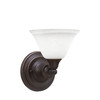 Wall Sconce, Dark Granite Finish, 7" White Muslin Glass (40-DG-311)
