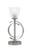 Accent Lamp, Graphite Finish, 5" Clear Ribbed Glass (56-GP-500)