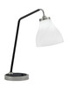 Desk Lamp, Graphite & Matte Black Finish, 6.25" White Marble Glass  (59-GPMB-4761)