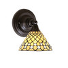 Wall Sconce, Espresso Finish, 7" Starlight Art Glass (40-ES-9415)