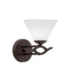 Revo 1 Light Wall Sconce, Dark Granite Finish, 7" White Muslin Glass (141-DG-312)