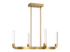 Savoy House Del Mar 4-Light LED Chandelier in Warm Brass by Breegan Jane (1-2508-4-322)