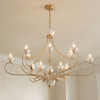 Savoy House Muse 12-Light Chandelier in French Gold and White Cashmere by Breegan Jane (1-5186-12-59)