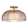 1-Light Convertible Pendant or Semi-Flush in Natural Brass (M7043NB)