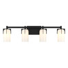 Caldwell 4-Light Bathroom Vanity Light in Matte Black (8-4128-4-BK)