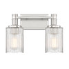 Concord 2-Light Bathroom Vanity Light in Silver and Polished Nickel (8-1102-2-146)