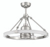 Levy 19" 4-Blade Ceiling Fan in Brushed Polished Nickel w/ Clear Acrylic Blades; Integrated Light Kit (LVY24BNK4)