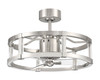 Alexis 18" 3-Blade Ceiling Fan in Brushed Polished Nickel w/ Clear Acrylic Blades; Integrated Light Kit (ALS24BNK3)