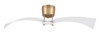 Tern 52" 2-Blade Ceiling Fan in White/Satin Brass w/ White Blades; Not Light Kit Adaptable (TRN52WSB2)