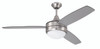 Phaze II 52" 3-Blade Ceiling Fan in Brushed Polished Nickel w/ Brushed Nickel/Greywood Textured Blades; Integrated Light Kit (PHZ52BNK3-BNGW)