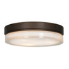 Solid Bronze 1 Light Flush Mount (20776LEDD-BRZ/OPL)