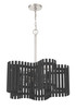 Freeform 5 Light Medium Chandelier in Polished Nickel/Black Walnut (58425-PLNBWN)