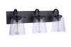 Elsa 3 Light Vanity in Flat Black (16323FB3)