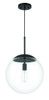 Gaze 12" 1 Light Pendant in Flat Black (56892-FB)