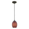 Brandy Firebird Oil Rubbed Bronze 1 Light Indoor Pendant (28023-3C-ORB/PLMFB)