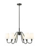 Gianna 6 Light Chandelier in Matte Black (7509-6-32MB)